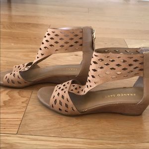 Franco Sarto Nude Wedge Sandal
